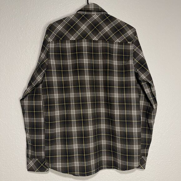 5.11 Tactical Gunner Long Sleeve Shirt Snap Buttons Black Brown Plaid Work Small - Picture 5 of 5